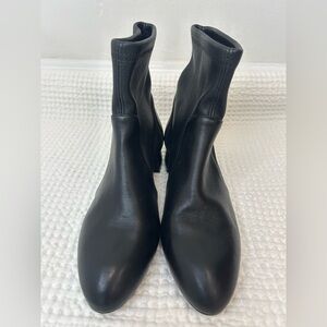 STUART WEITZMAN - Black Grace Sock Ankle Block Heel Bootie Size 5.5